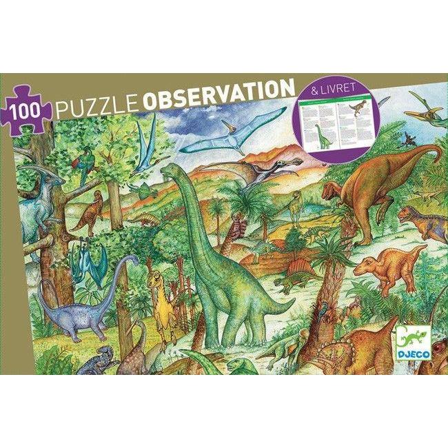 Djeco- 100 Piece Dinosaur Observation Puzzle