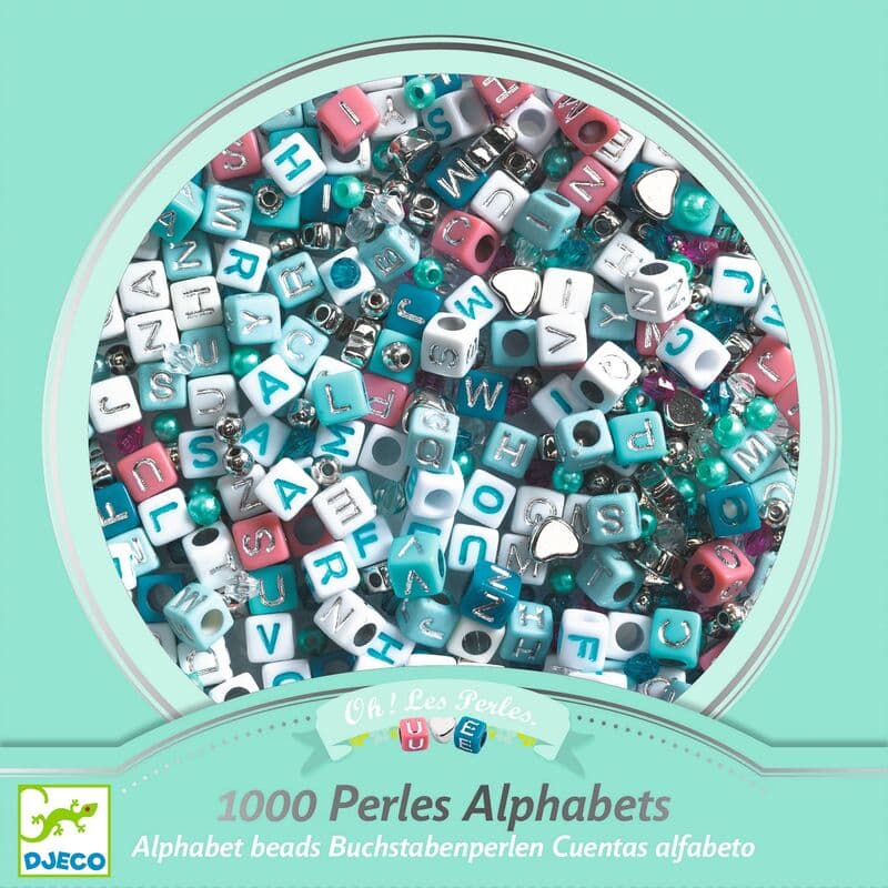 Djeco-Alphabet Beads Green