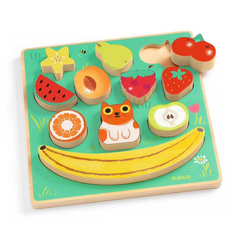 Djeco- Puzz & Boom Fruit Wooden Balancing Puzzle