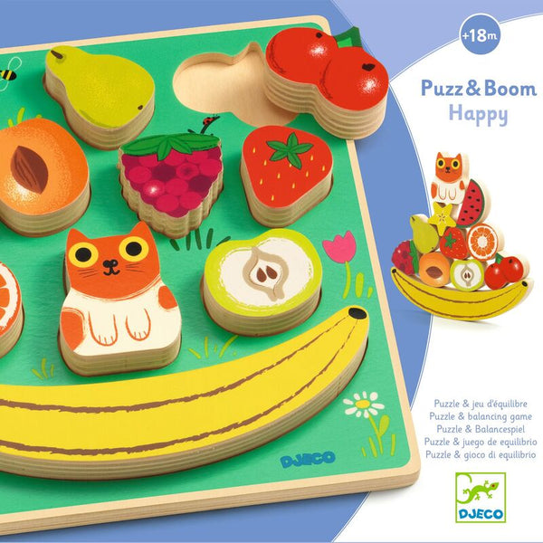 Djeco- Puzz & Boom Fruit Wooden Balancing Puzzle