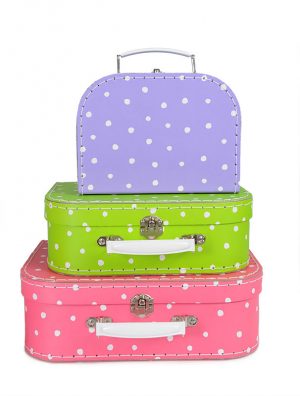 Egmont- Case, Green & White Dots Medium