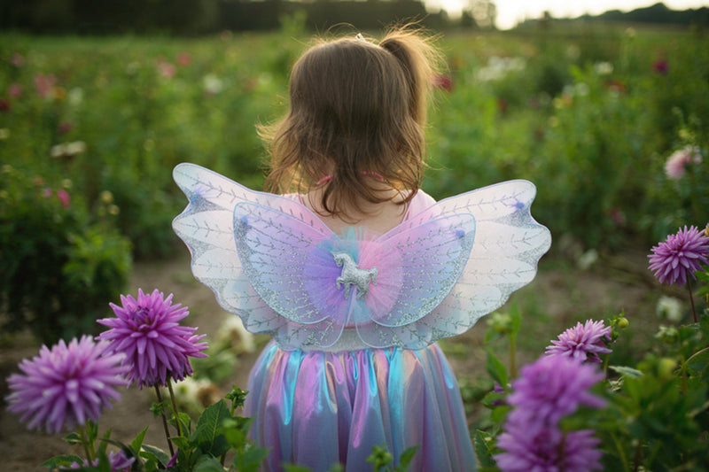 Great Pretenders - Pastel Magical Unicorn Skirt & Wings Size 4-6