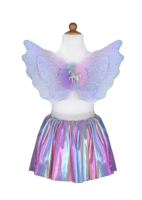 Great Pretenders - Pastel Magical Unicorn Skirt & Wings Size 4-6