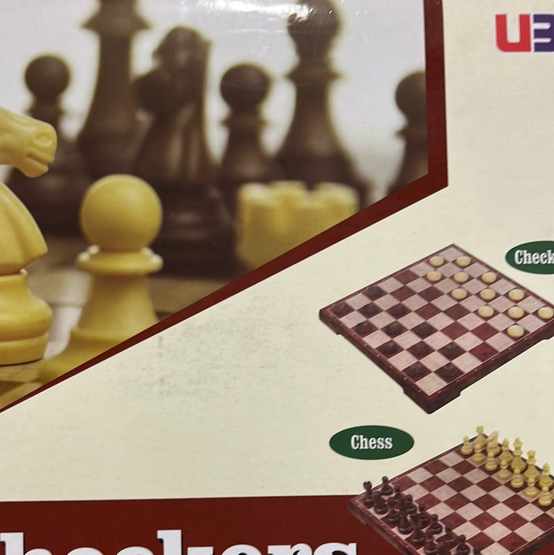 U3 - 2-in-1 Magnetic Chess/Checkers Set 12 inch