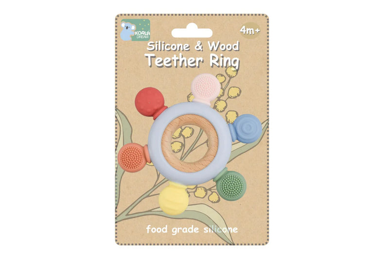 Koala Dream - Silicone & Wood Teether Ring