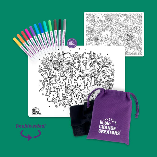 Little Change Creators - Re-fun-able Colouring Set Safari