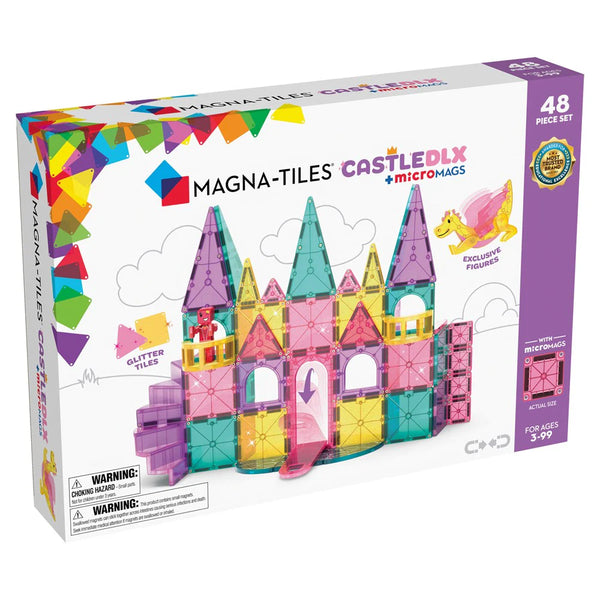 Magna-Tiles- Castle DLX + MicroMags 48 Piece Set