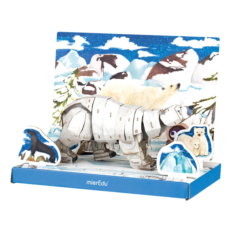 MierEdu- Adjustable 3D Puzzle, Polar Bear