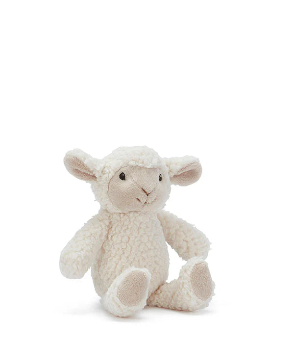 baby sophie the sheep rattle with soft white textured fur