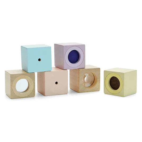 Plan Toys- Sensory Blocks Pastel