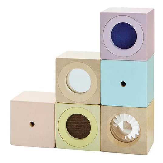 Plan Toys- Sensory Blocks Pastel