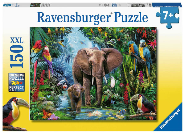 Ravensburger - Jigsaw Puzzle, 150 XXL pieces, Elephants at the Oasis