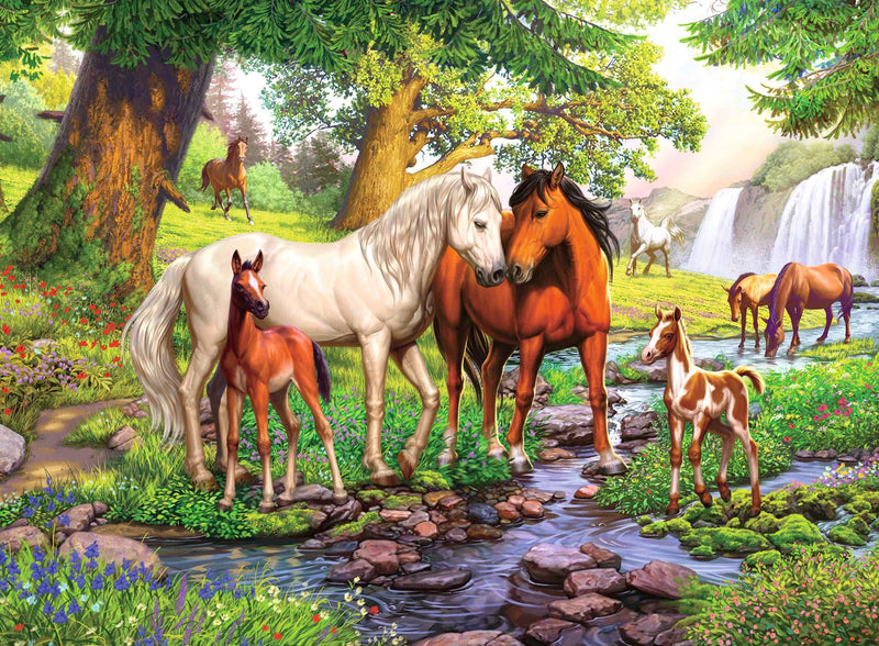 Ravensburger-300pc Puzzle Horses By The Stream