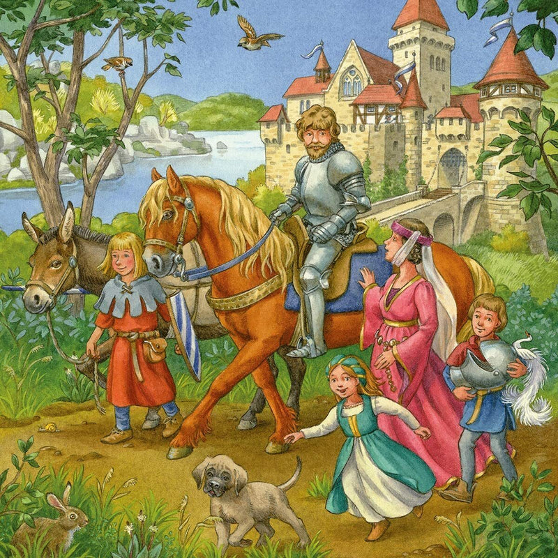 Ravensburger - Jigsaw Puzzle, 3 x 49 Pieces, Life of the Knight