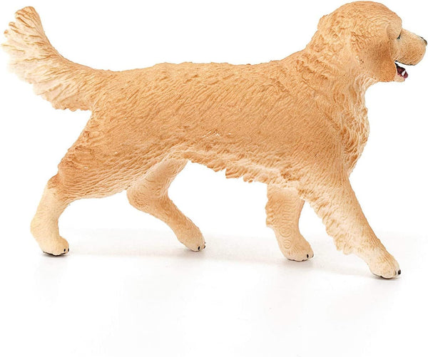 schleich golden retriever dog on the side walking