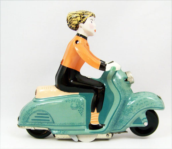 Tin Toys Scooter Girl Green