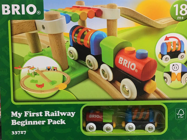 A great set for children aged 18 months +. Includes 18 pieces for imaginative play. Build your tracks in any layout & move your train around, around and down.