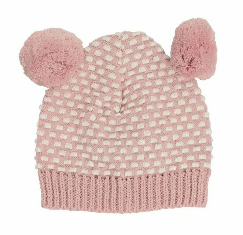 D Lux - Arkie Waffle Knit Pop Pop Hat in Pink