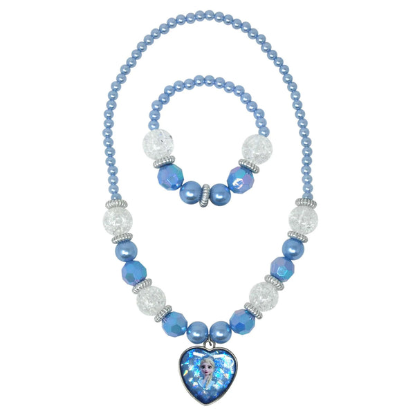 Disney Frozen Elsa Necklace & Bracelet Set