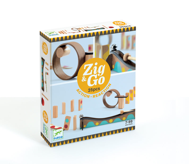 Djeco - Zig & Go Action Reaction 25 Pieces