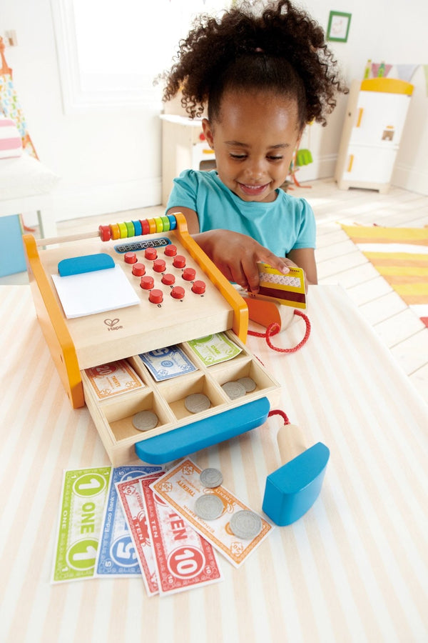 Hape Cash register in multi colour print