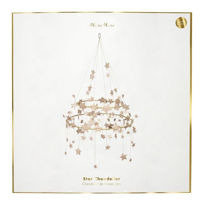 Merri Merri Gold Glitter Star Chandelier