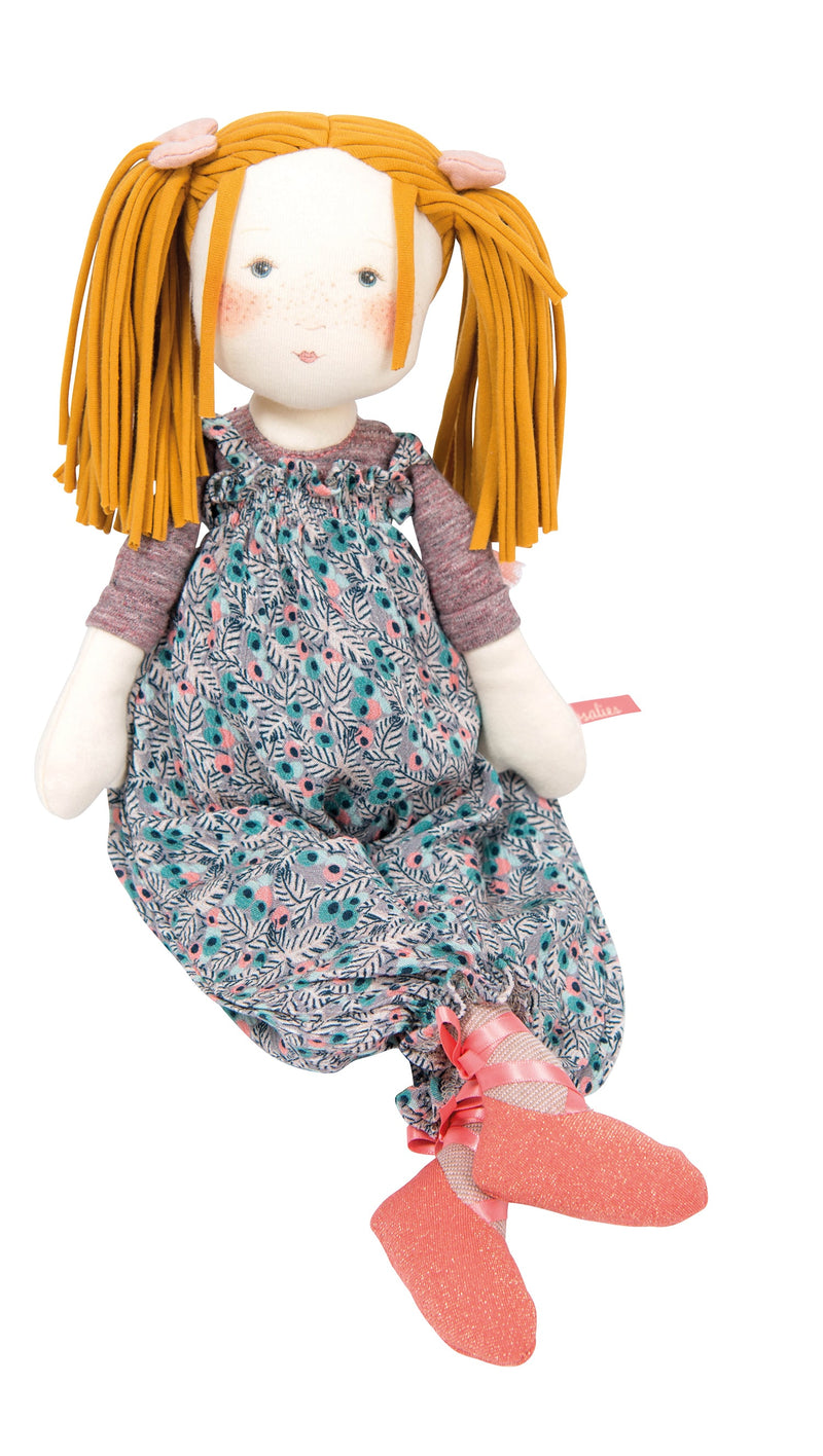 Violette has gorgeous strawberry blonde hair and wears a beautiful floral jumpsuit. A fantastic gift for any little girl 