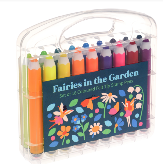 Rex London - Felt Tip Stamp Pens 18 ,  Fairies in the Garden