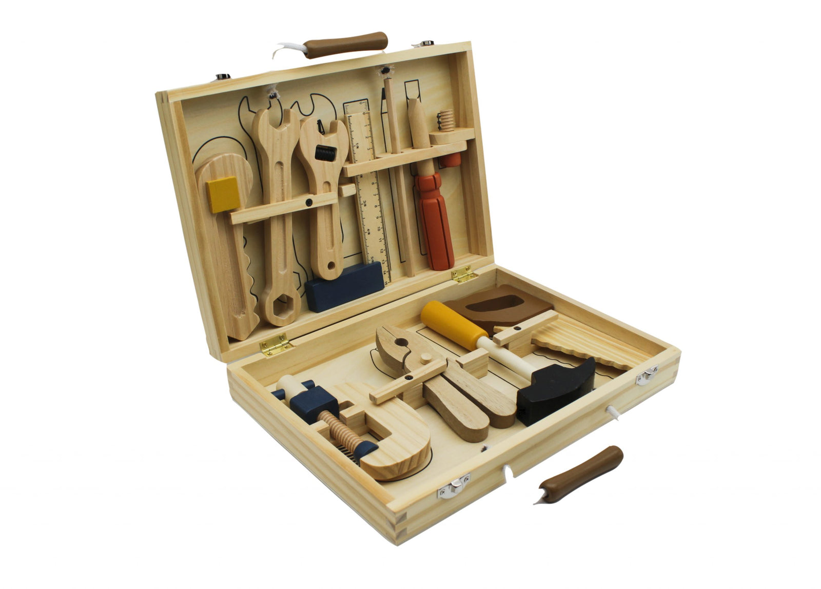 Play Hardwood shops Tool Box Set with Tools