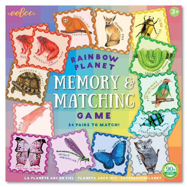 Eeboo - Memory & Matching Game, Rainbow Planet