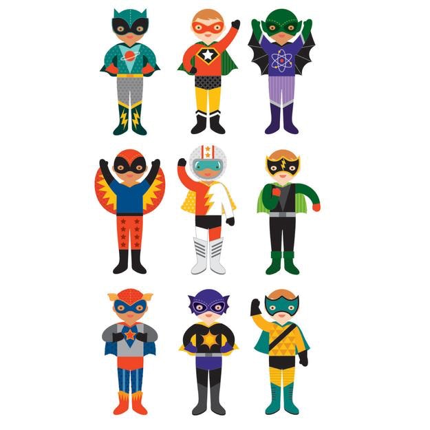 Petit Collage -  Superheroes Magnetic Dress-Up