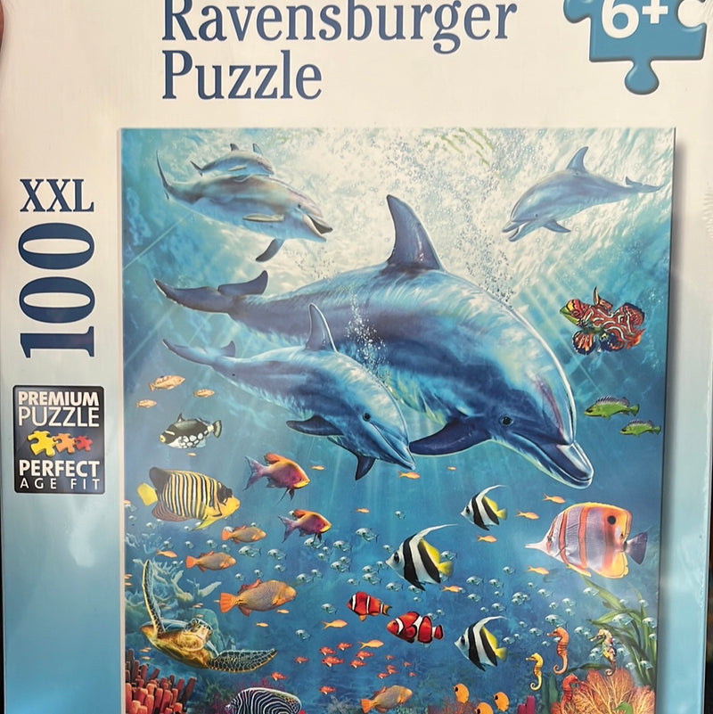 Ravensburger Puzzle 100 piece - Pod Of Dolphins