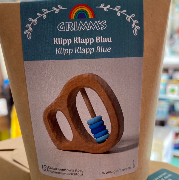 Grimm’s  Klipp Klapp Rattle Blue