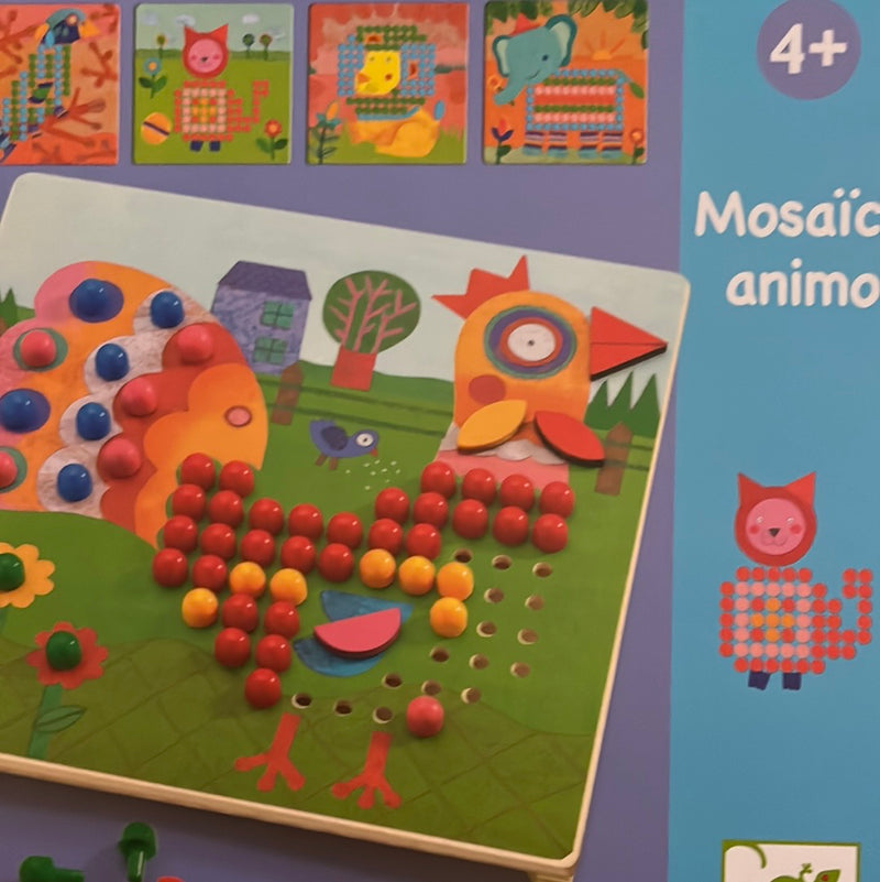 Djeco - Mosaic Animal Peg Board