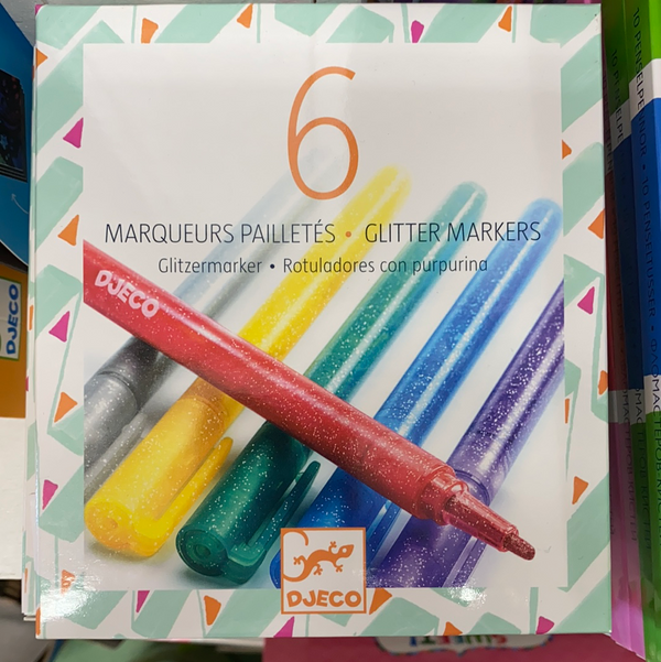 Djeco - Glitter Markers 6 Pack