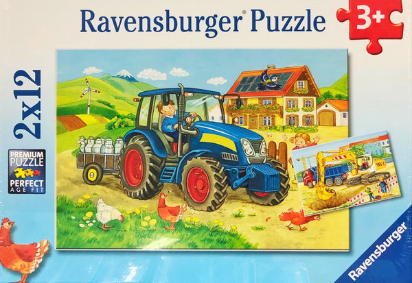 A 2 x 12 piece puzzles Great first puzzles  Puzzle size 26 x 18 cm  Recommended age 3+ 