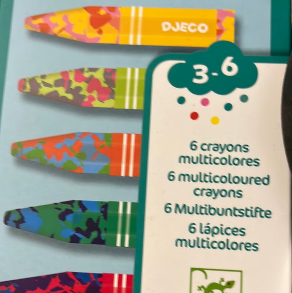 Djeco Multi Coloured Flower Crayons