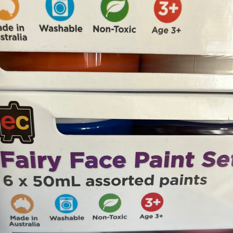 Fairy face paint set - 6x50ml