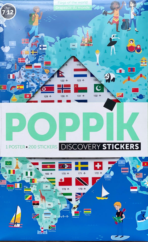 Poppik - Flags of the World Discovery Stickers