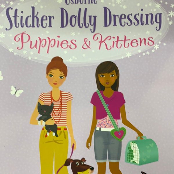 Sticker Dolly Dressing puppies & kittens