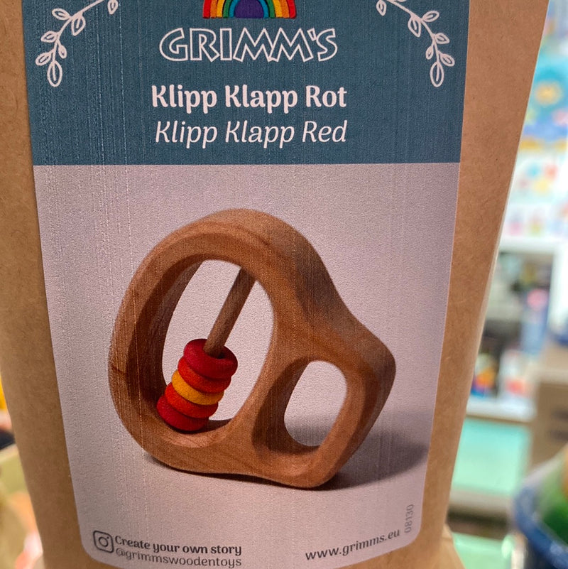 Grimm’s  Klipp Klapp Rattle Red