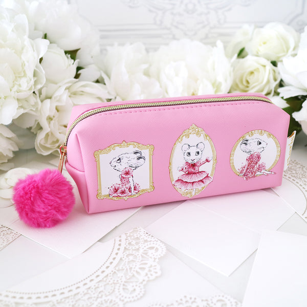 Claris Pencil Case With Pom Pom