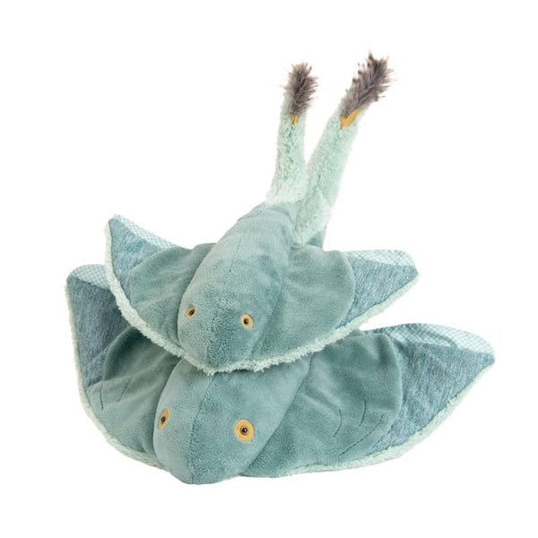 moulin roty soft toy sting ray with baby ray 